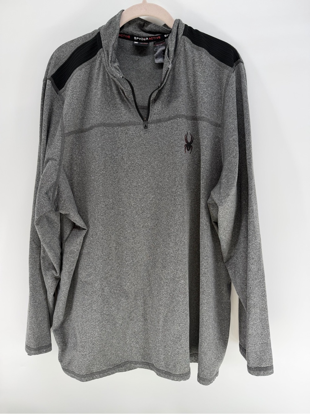 Spyder Men's Gray Heather Quarter-Zip Performance Jacket